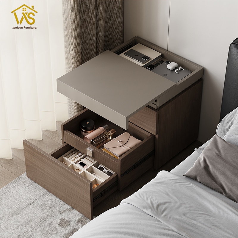Nightstand with hidden safe compartment Concealment furniture