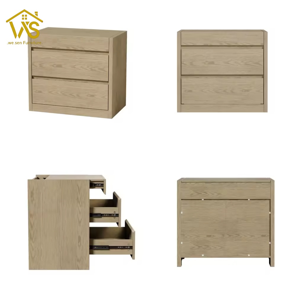 Modern nightstand with hidden compartment for valuables