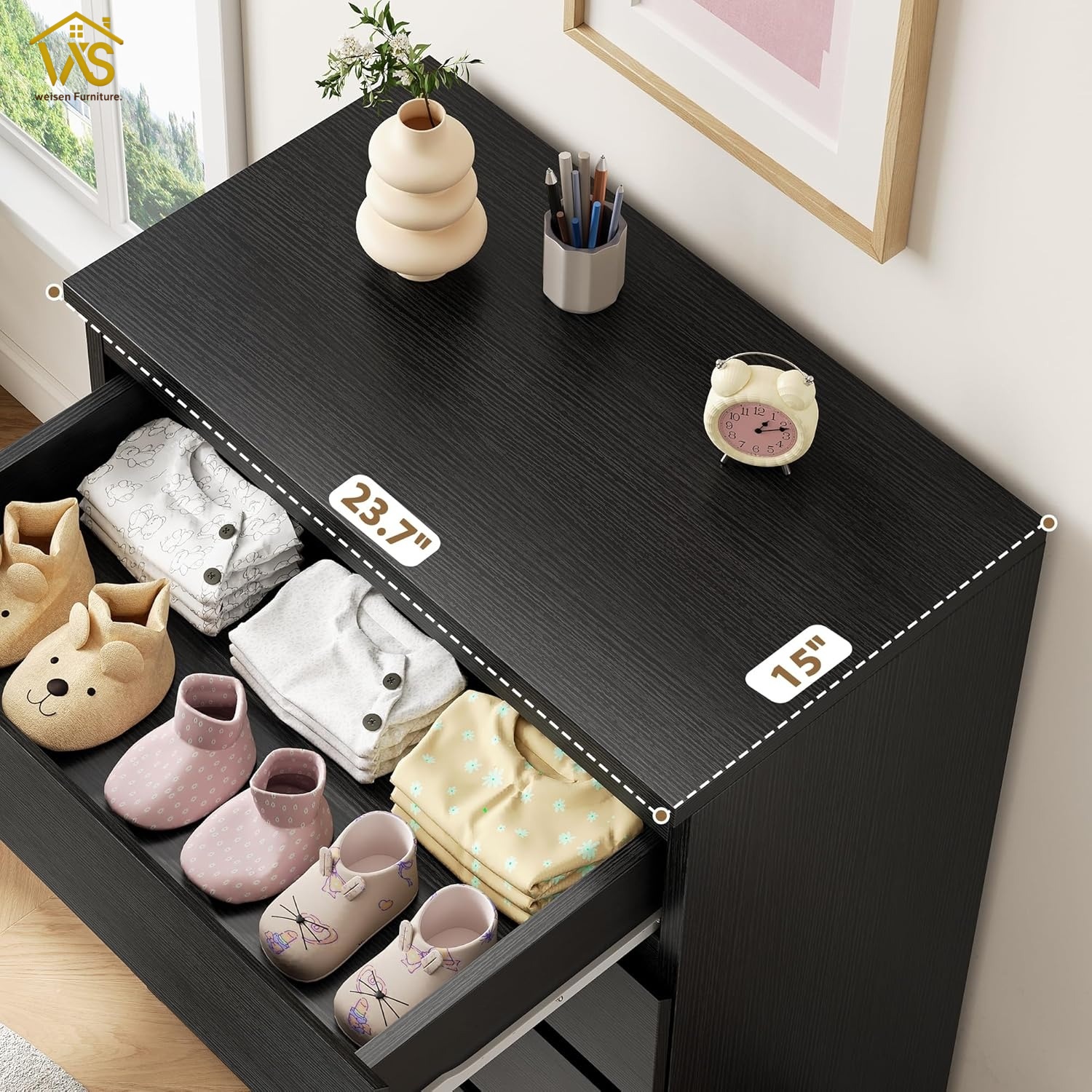 Dresser with secret hidden top storage
