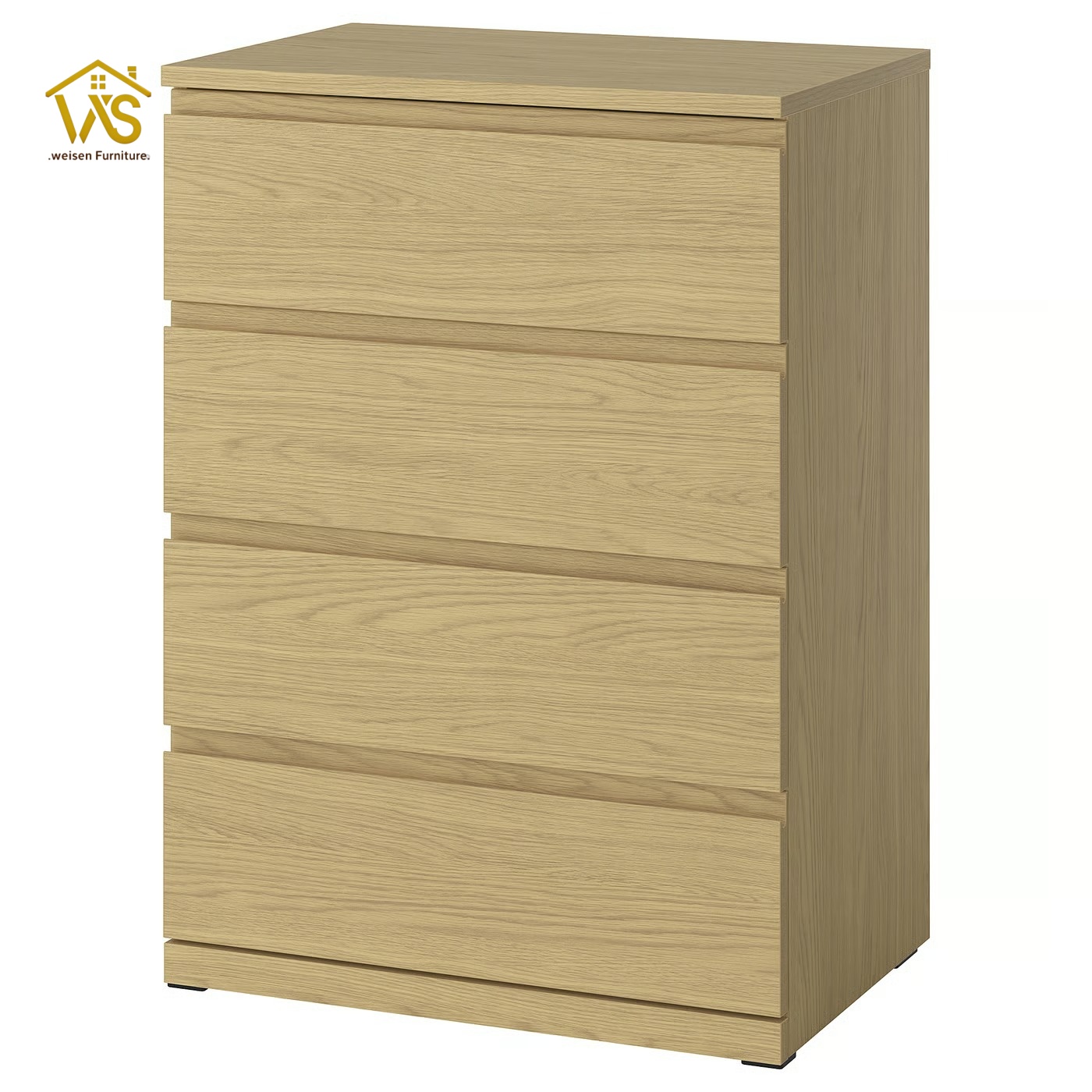 Modern Freestanding 4 Drawer Tall Chest of Drawers with Camouflaged Flip-Top Hidden Stash Compartment, Secure Anti-Theft Concealed Storage Bedroom Dresser for Valuables Jewelry Cash Documents