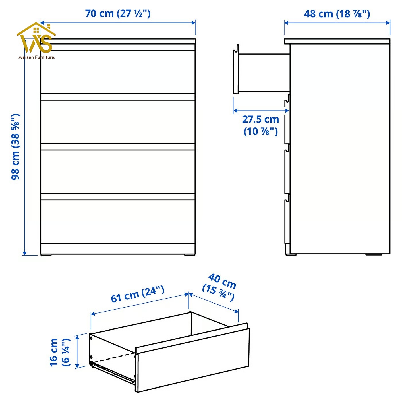 Modern Freestanding 4 Drawer Tall Chest of Drawers with Camouflaged Flip-Top Hidden Stash Compartment, Secure Anti-Theft Concealed Storage Bedroom Dresser for Valuables Jewelry Cash Documents
