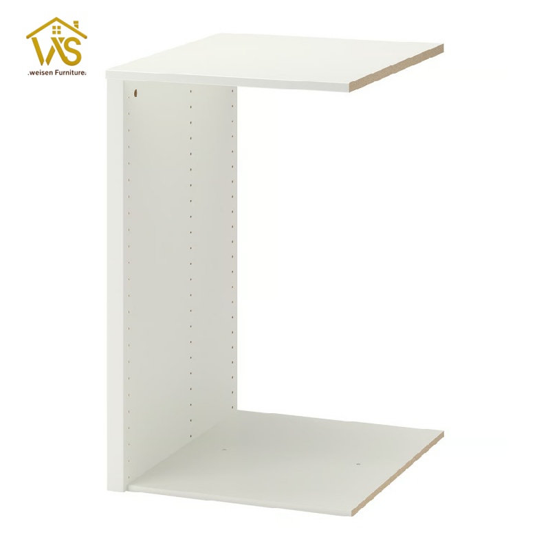 Minimalist No-Door Freestanding Modular Wardrobe Module, Fully Customizable DIY Combination Walk-In Closet Organizer with Pre-Drilled Adjustable Peg Holes, Multi-Size Silent Slide Drawers Multi-Zone Hanging & Folded Clothing Storage Cabinet