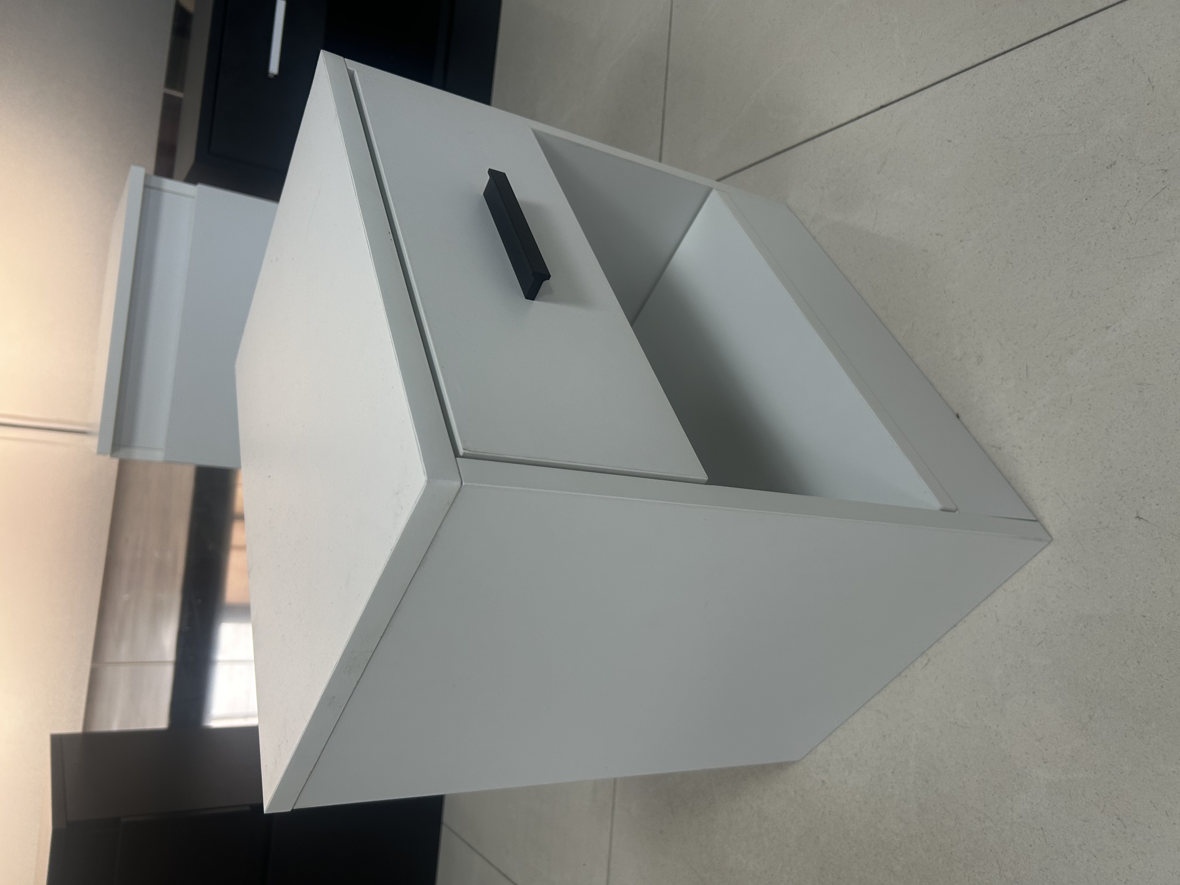 Modern Nightstand with Hidden Compartment, Bedside Table with Secret Storage Drawer for Valuables